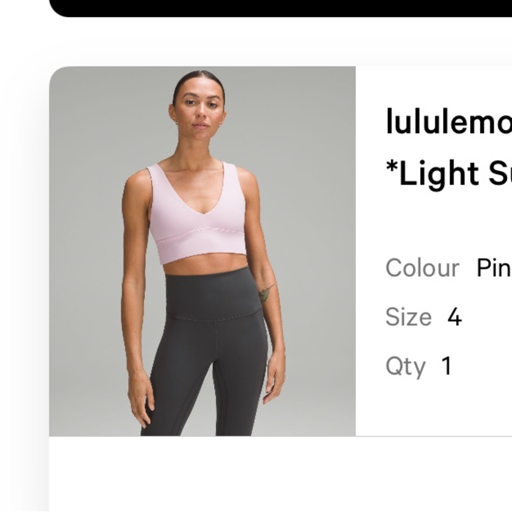 Lululemon align sports bra pink peony